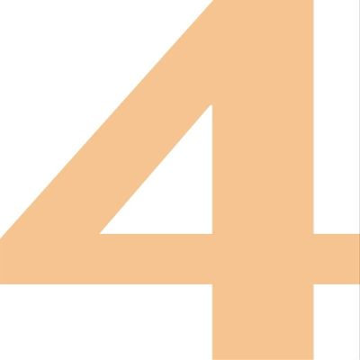 ShirtInStyle Self-Adhesive Number Decals, 4–15 cm, Beige
