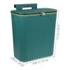 Hanging Plastic Kitchen Trash Can with Lid, Large Capacity view 2