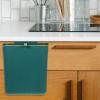Hanging Plastic Kitchen Trash Can with Lid, Large Capacity view 3
