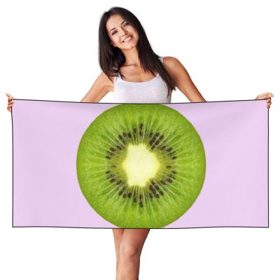 Kiwi Print Beach Towel, Oversized, Lightweight, Quick-Drying