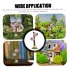 Yardwe Resin Flower Signpost Decoration for DIY Miniature Landscapes and Gardens view 3
