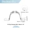 QUARKZMAN 2-Piece 30 mm 201 Stainless Steel 2-Hole U-Shaped Pipe Clamps view 2