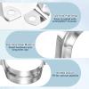 QUARKZMAN 2-Piece 30 mm 201 Stainless Steel 2-Hole U-Shaped Pipe Clamps view 3