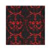 Black and Red Vintage Floral Gothic Dinner Napkins, Reusable Washable Fabric Napkins, 6-Pack view 1
