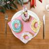 Cute Cartoon Peach Stars Reusable Cloth Dinner Napkins, Set of 6, 50.8 x 50.8 cm view 2