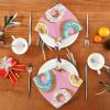 Cute Cartoon Peach Stars Reusable Cloth Dinner Napkins, Set of 6, 50.8 x 50.8 cm view 4
