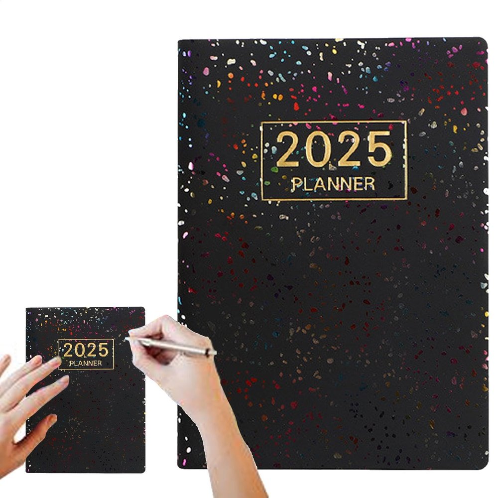 2025 Planner with Weekly and Monthly Views, English Design