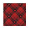 Happy Valentine's Day Buffalo Plaid Tartan Check Scotland Dinner Napkins, Washable Reusable Fabric Table Napkins view 1
