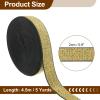Sourcing Map Glitter Elastic Sewing Trim, 2 cm x 4.5 m, Metallic Gold with Black Edge view 2