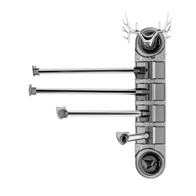 Rotating 4-Arm Wall-Mounted Towel Holder with Suction Cups