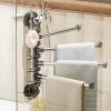 Rotating 4-Arm Wall-Mounted Towel Holder with Suction Cups view 2