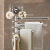 Rotating 4-Arm Wall-Mounted Towel Holder with Suction Cups view 4