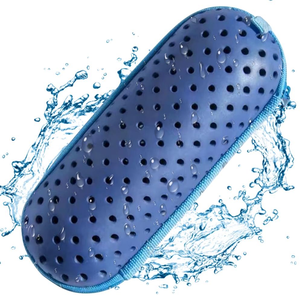 Cymwer Swimming Goggles Case with Clip and Drainage Holes