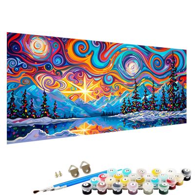 Paint by Numbers for Adults, Abstract Tree, DIY Acrylic Painting Kit, 60 x 120 cm