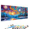 Paint by Numbers for Adults, Abstract Tree, DIY Acrylic Painting Kit, 60 x 120 cm view 1