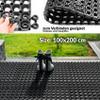Rubber Ring Mat, Honeycomb Drainage Doormat, 100 x 200 cm view 2