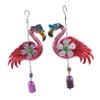 Flamingo Wind Chimes, Metal Hanging Decoration, 2 Pieces, Doorbell view 1