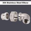 304 Stainless Steel Elbow Pipe Fitting, Female/Male-Female, 1/8"–2" view 3