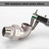 304 Stainless Steel Elbow Pipe Fitting, Female/Male-Female, 1/8"–2" view 4