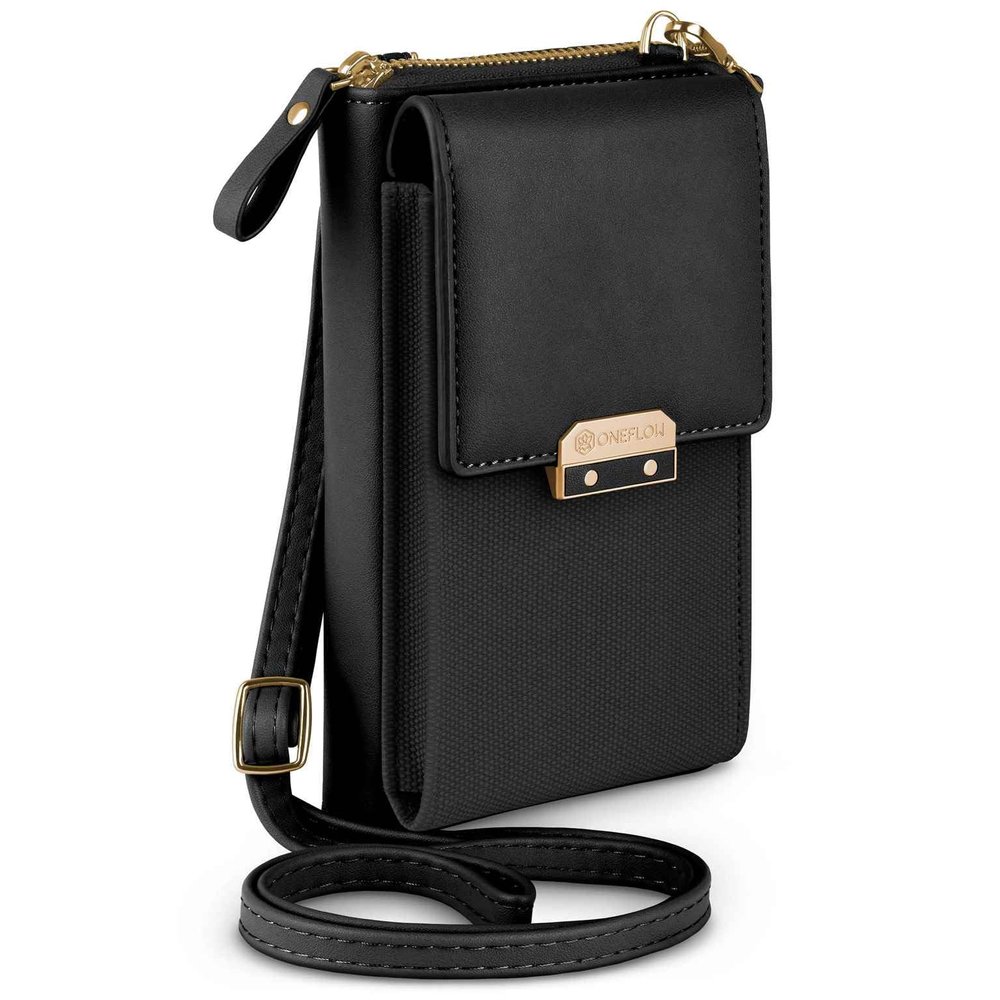 ONEFLOW Bliss Purse for Emporia SMART.4, Black Crossbody Phone Bag with Wallet