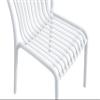METRO Professional Aisen Garden Chair, Plastic/Fiberglass, 55 x 58 x 79 cm, Stackable, Weather-Resistant, 150 kg Capacity, White view 3