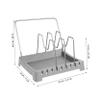 Ciieeo 2-Piece ABS Pot Lid Organizer for Pans and Lids view 2