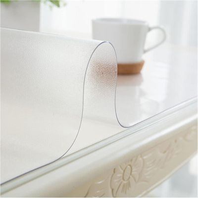 Transparent PVC Desk Mat, Non-Slip Desk Pad for Office and Home, Frosted, 40 x 40 cm (16 x 16 in)