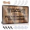 Welcome, Please Remove Your Shoes Tin Sign for Teen Boys, Garage or Man Cave, 30 x 40 cm view 1
