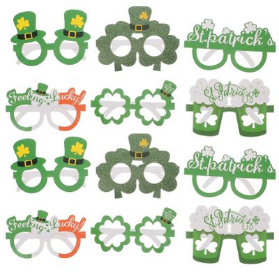 Cabilock 12-Pack Funny Green St. Patrick’s Day Glasses