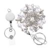 Operitacx Glass Bead ID Lanyard with Retractable Easy-Click Clasp view 1