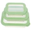 MUCKLILY 3-Piece Storage Box Set, 330 ml/735 ml/1600 ml, Light Green view 1