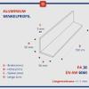 Gal Industrial Aluminum Angle Profile 50 x 50 x 3 mm, 150 cm Long view 2