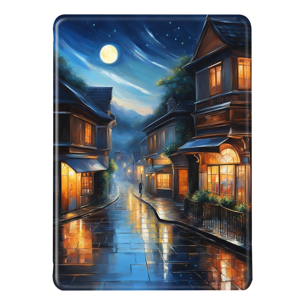 Case for Kindle 2024/2022 (11th Generation), Flip PU/TPU Cover, Auto Wake/Sleep, Sea Castle Girl Pattern, 6 in, Color 4