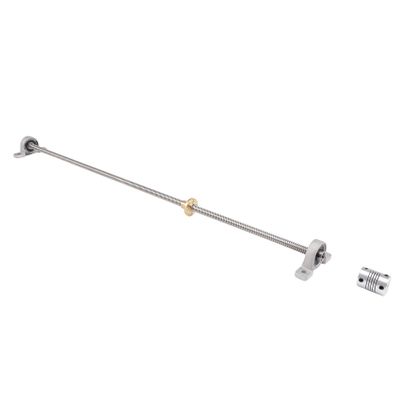 Asuinxurr T8 8 mm x 500 mm Threaded Rod with Nut and Mounted Pillow Block CNC Set for 3D Printers
