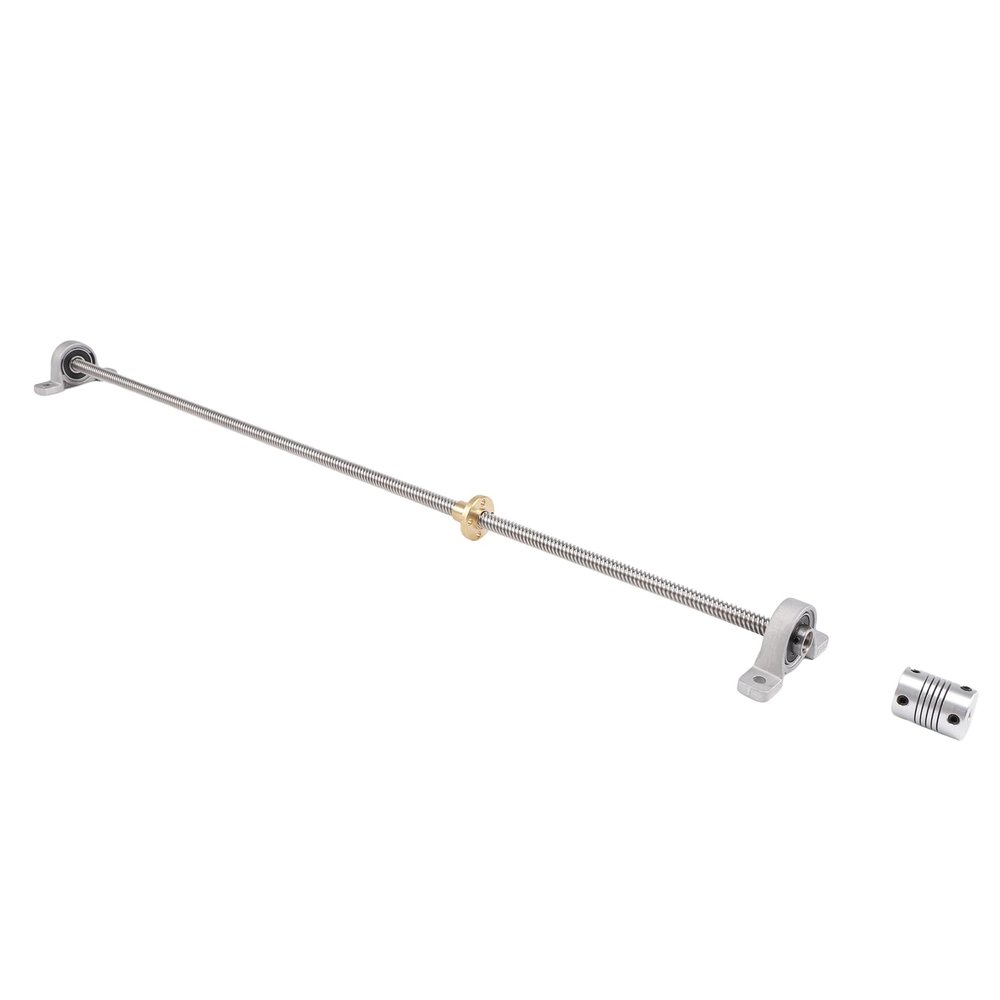 Asuinxurr T8 8 mm x 500 mm Threaded Rod with Nut and Mounted Pillow Block CNC Set for 3D Printers