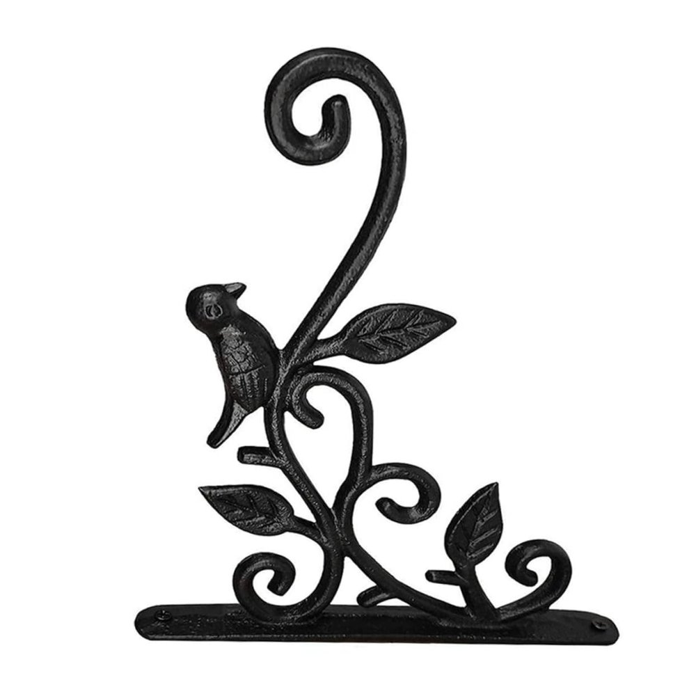 VINTORKY Black Iron Hanging Bracket for Baskets and Lanterns