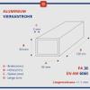 GAL INDUSTRIAL Aluminum Square Tube 50 x 50 x 2 mm, 120 cm | Cut to Size | EN AW 6060 | Raw, Unfinished view 2