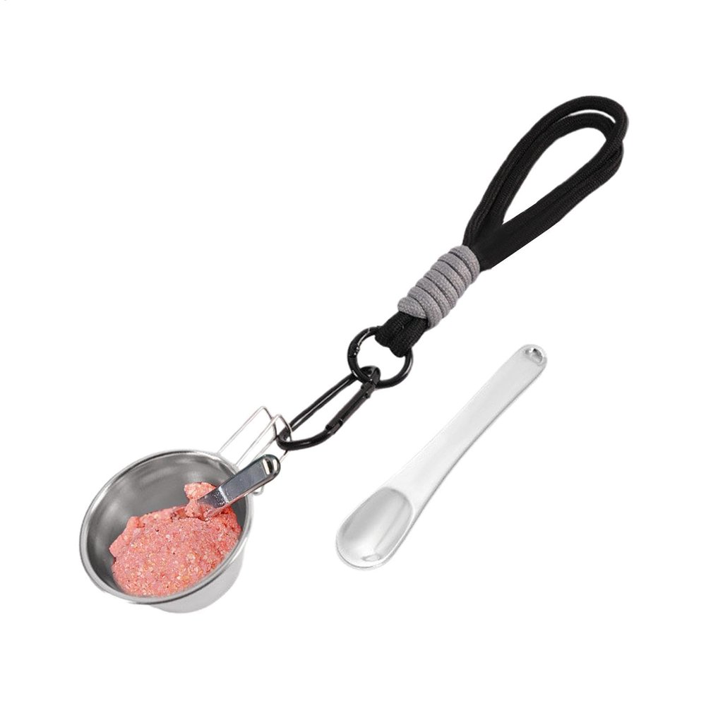 Tewzafiya 50 ml Stainless Steel Camping Cup with Carabiner Handle