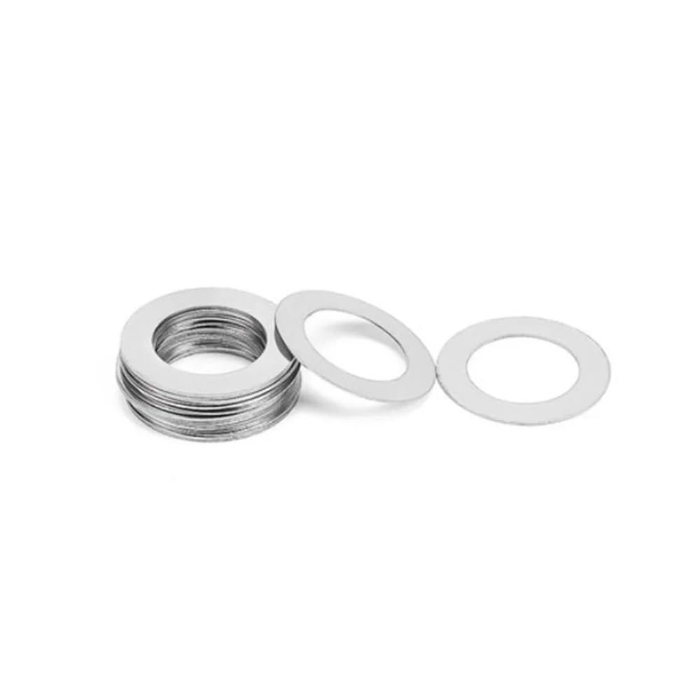 Stainless Steel Flat Washers, 0.2 mm Thick, M9 × 13 mm, 20 Pieces
