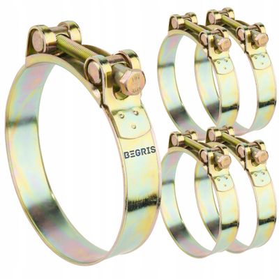 BEGRIS Stainless Steel Hose Clamps, 20–22 mm, 5-Pack