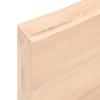 HEFZGDB Solid Unfinished Oak Floating Wall Shelf 40 x 30 x (2–6) cm view 4