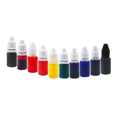 10-Piece Stamp Ink Refill Set, Bright Colors, Fast-Drying, Type 4