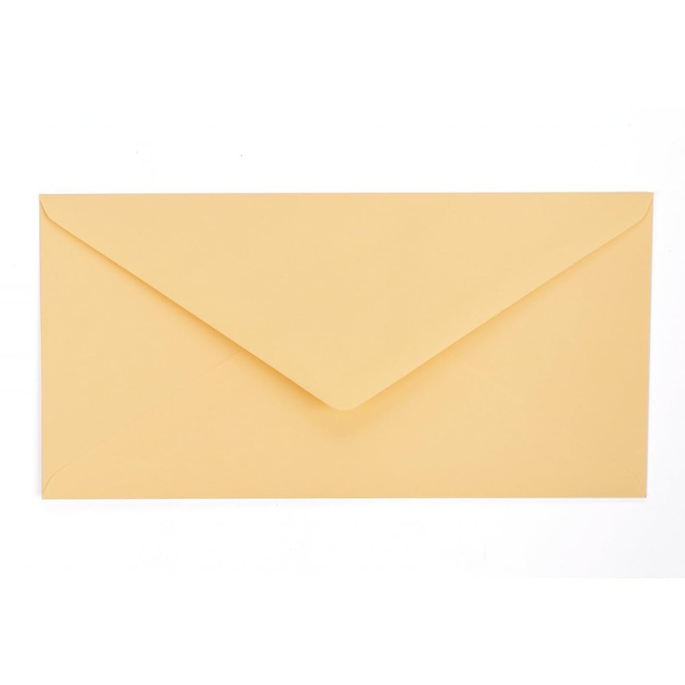 Kuvertwelt DIN Long Envelopes (220 x 110 mm), Wet-Glued - Turmeric