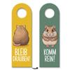 Stay Out, Come In Cartoon Hamster Door Hanger view 1