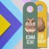 Stay Out, Come In Cartoon Hamster Door Hanger view 2