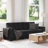 vidaXL 3-Seater Sofa Black 220 x 78 x 84 cm Velvet view 2