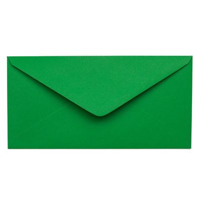 Kuvertwelt DIN Long Envelopes (220 x 110 mm), Wet-Gummed Seal - Deep Green
