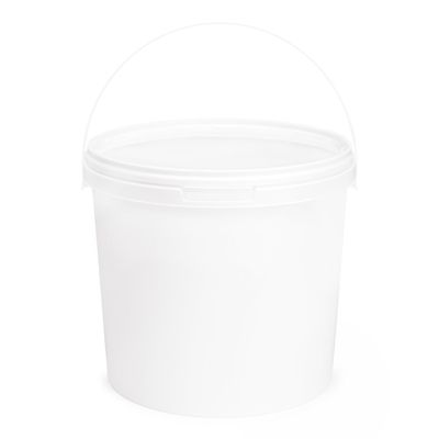 Garronda 8 L Food- and Chemical-Storage Buckets with Lids, White, 50-Pack, GD-0118