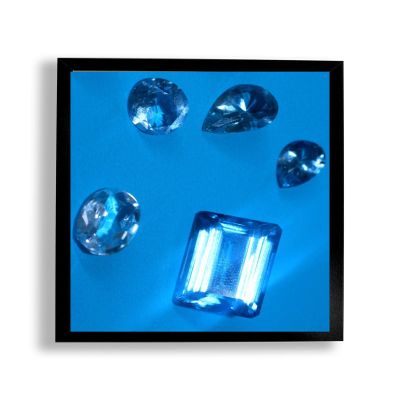 arte-tuo Topas Picture Frame | 40 x 50 cm | Glossy Black | Clear Acrylic Glass