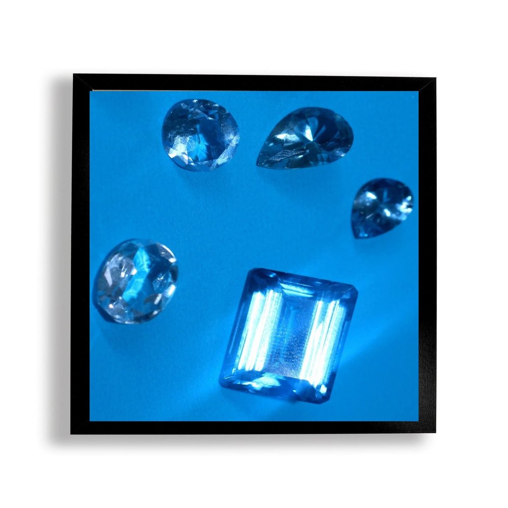 arte-tuo Topas Picture Frame | 40 x 50 cm | Glossy Black | Clear Acrylic Glass
